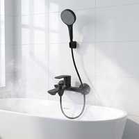 Robinet mural en laiton chromé de haute qualité, double fonction, ensemble de douche pour salle de bain, robinet de baignoire