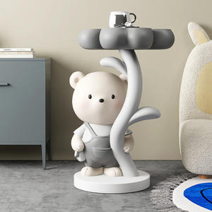 Vendita all'ingrosso calda decorazione per la casa orso statue ornamenti terra soggiorno decorazioni accessori per l'orso vassoio <span class=keywords><strong>stato</strong></span> - Product Image 3