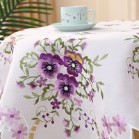 Chemin de table rectangulaire à fleurs violettes, nappe de table, décoration de la maison, nappe de table, tapis de salle à manger, salon, vacances, mariage