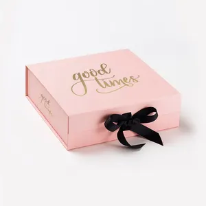 Boîte-cadeau de vêtements haut de gamme avec ruban Logo personnalisé Chemises habillées de mariage de luxe Chaussures Boîte d'emballage Vêtements de bébé