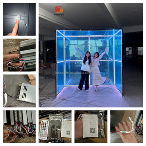 Cabina de Fotos con Espejo Desmontable Personalizada LEDA, Cabina de Fotos con Espejo Metálico Hexagonal, Cabina de Fotos con Espejo Caleidoscópico para Decoración de Bodas - Product Image 5