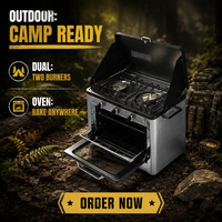 Réchaud et four à gaz portables Chinabest Vatti homologués ETL CS-04, résistants au vent, pour le camping et une utilisation en toutes saisons