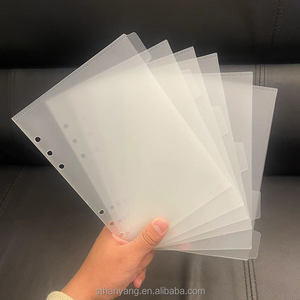A5 trasparente con ripartitore a linguetta smerigliata pagine indice di plastica trasparente Planner divisore Budget raccoglitore custodia per cartelle personalizzate buste per contanti - Product Image 5