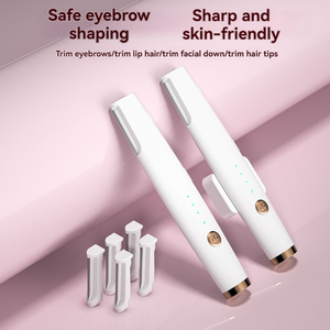 Depiladora Eléctrica <span class=keywords><strong>de</strong></span> Cejas y Afeitadora Facial para Mujer, Dispositivo <span class=keywords><strong>de</strong></span> Dermaplaning Inalámbrico, Batería <span class=keywords><strong>de</strong></span> 150min, Herramienta <span class=keywords><strong>de</strong></span> Belleza Portátil con LED - Product Image 1