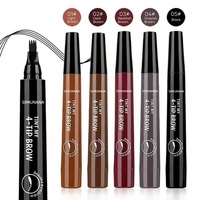 Crayon à sourcils quatre pointes imperméable et anti-transfert cinq couleurs pour maquillage des sourcils et des yeux