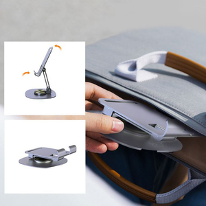 Portable Foldable <b>Desktop</b> Phone <b>Stand</b> Holder Anti-slip 360 Rotating Metal Mobile Phone Holders for All Phones - Product Image 4