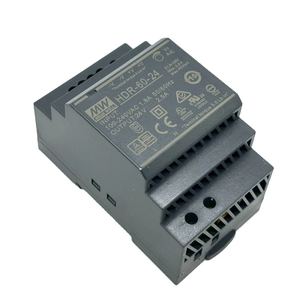 60W HDR kılavuz anahtarlama güç kaynağı HDR-60-5/12/15/24/48V trafo DR 220v dc 1.8A Ultra ince kademeli DIN ray