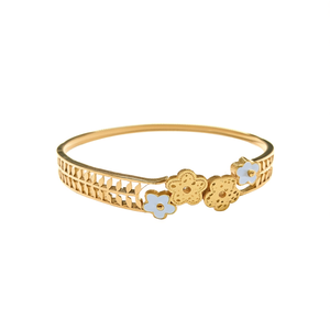 Bracelet tendance en acier inoxydable 316L plaqué or PVD, design floral, bijoux pour femmes - Product Image 2