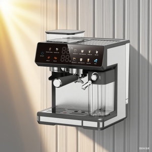 Professional <b>Automatic</b> Espresso <b>Coffee</b> Maker Large Capacity <b>Coffee</b> Grinder <b>Machine</b> with Milk Frother - Product Image 4