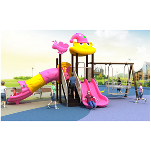 Scivolo e <span class=keywords><strong>Tunnel</strong></span> con Altalena per Parco Divertimenti all'Aperto Hanlin - Costruzione in Acciaio Inox e Fibra di Vetro, Capacità 8-20 Bambini - Product Image 2