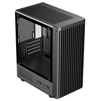 Gabinete de PC para Juegos de Torre Media con Ventilador, Vidrio Templado, Fuente de Alimentación y Sistema de Refrigeración Líquida