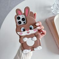 Coque de protection antichute en silicone 3D motif lapin mignon et souple pour smartphones Infinix POP 8/POP 20/Spark 30/IP 15 – Populaire de l'usine BAILI