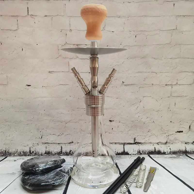 Edelstahl Glas Shisha Set Tunesien Tragbare Nargile Shisha Shisha