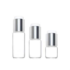 Gümüş kapak Amber 5ml 8ml <span class=keywords><strong>10ml</strong></span> temiz cam şişe dondurularak kurutulmuş <span class=keywords><strong>c</strong></span> vitamini tozu küçük boy uçucu yağ şişe basma düğmesi - Product Image 5