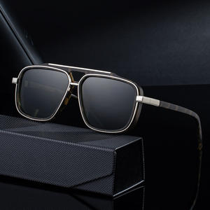 Gafas de sol polarizadas con montura cuadrada ZS-98361P para hombre, protección UV400, montura de metal negro y plástico, lentes TAC tipo 3, gafas de sol. - Product Image 3