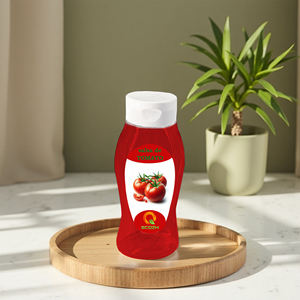 8oz 250ml Transparent PP Food Grade Squeeze Sauce Bottle for <strong>Ketchup</strong> with Flip Top Cap Upside Down - Product Image 2