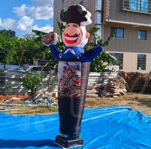 Tubo inflable de personaje ondulante de bienvenida personalizado de 3M, hombre, bailarín del <span class=keywords><strong>cielo</strong></span>, hombre, cocinero, bailarín de aire, Chef, inflables, publicidad - Product Image 1