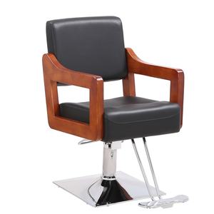 Nội thất tiệm làm tóc, tiệm làm đẹp hiện đại bán buôn, ghế tạo mẫu tóc bằng da đen, ghế cắt tóc thủy lực có thể ngả lưng - Product Image 3