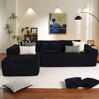 Canapé modulaire en forme de L à trois places, moderne et très vendu, avec un design d'angle pour le salon d'un appartement