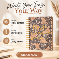 Cuaderno Ecológico Personalizado de Alta Calidad con Doble Espiral para Diario Creativo, Cubierta con Grabado, Fabricante, Venta al Por Mayor