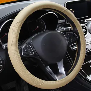 Hot Sales Different Colors Universal Fit Artificial Leather Car Steering Wheel Cover Made In China