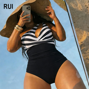 ชุดว่ายน้ำวันพีซผู้หญิง RUIQUWIN แบบสั่งทำพิเศษ เซ็กซี่ ยกทรงดันทรง กระชับสัดส่วน ชุดว่ายน้ำโมโนกินี ชุดว่ายน้ำฤดูร้อน ชุดอาบน้ำชายหาด - Product Image 1