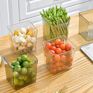 กล่องเก็บของข้างประตูตู้เย็นแบบใส สำหรับจัดเก็บอาหาร ผลไม้ ผักในครัว - Product Image 3