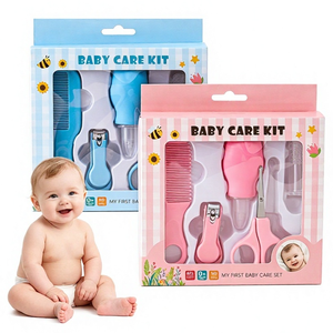 Set de Manicura para Bebés de 5 Piezas, Kit de Cuidado de Uñas para Bebés Incluye Peine para el Cabello, Tijeras de Punta Redonda, Cortauñas, Aspirador <span class=keywords><strong>Nasal</strong></span> - Product Image 1
