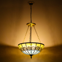 Lustre LED en fer forgé fait main de style marocain rétro, taille moyenne, pour salle à manger