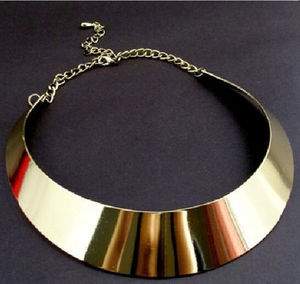 サマービーチY2Kネックレスパンク誇張チャンキーチョーカー金属ネックレス金色の厚い幾何学的ステートメントネックレス女性のための - Product Image 1