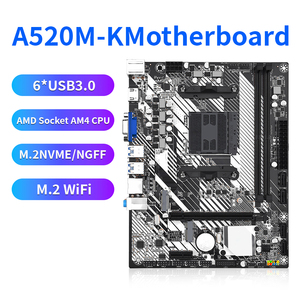 Enterprise-Placa base A520M MATX, placa base AMD Ryzen AM4 <span class=keywords><strong>DDR4</strong></span> 3200 M2 NVMe SSD PCIe 3,0, directo del fabricante, 1 unidad - Product Image 4