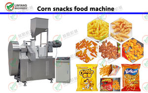 כמות גבוהה שבבי תירס עיבוד קו kurkure ביצוע מכונת תירס תלתלי תירס extruder - Product Image 5