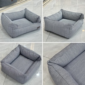 Grands lits en tissu recyclé pour animaux de compagnie Lavable <span class=keywords><strong>Xxl</strong></span> Soft Designer Lit pour chiens de luxe moderne, imperméable et apaisant pour grands chiens - Product Image 1