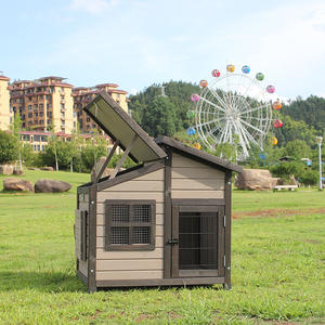 Massief houten universele hondenkennel, anti-corrosie, bescherming tegen regen en zon, warmte-isolatie voor alle seizoenen - geen montage vereist - Product Image 5