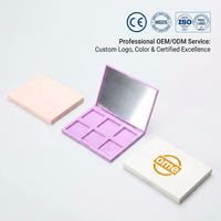 OMI Emballage cosmétique personnalisé en plastique ABS recyclable, miroir compact carré, palette de fards à paupières, étui à blush, étui vide pour poudre
