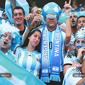 Bufanda de la Selección Argentina de Fútbol, Recuerdo Personalizado de la Copa <span class=keywords><strong>Mundial</strong></span> de Fútbol 2026, Bufandas para Fanáticos <span class=keywords><strong>del</strong></span> Equipo Nacional - Product Image 3