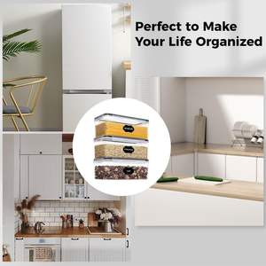 Recipientes Herméticos para Almacenamiento de Alimentos con Tapas, Juego de 4 Piezas, Recipiente de Plástico de 3.2L para Espaguetis, Pasta y Fideos Largos - Product Image 6