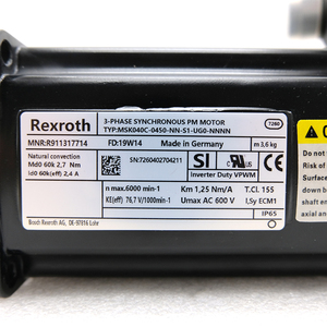 Motor Síncrono IndraDyn S MSK040C-0450-NN-S1-UG0-NNNN R911317714 con Eje Liso - Product Image 2
