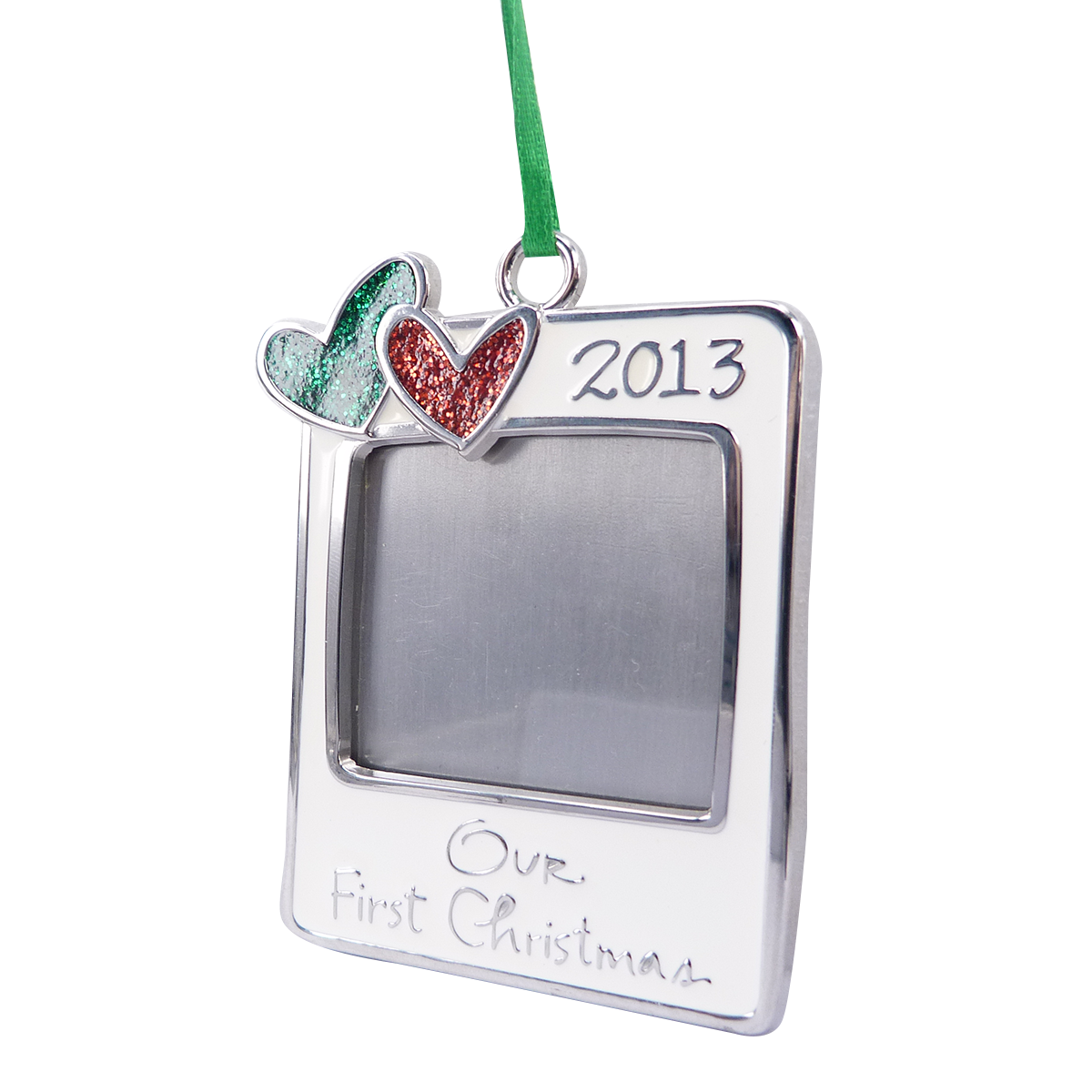 Пользовательская металлическая фоторамка Рождественская фоторамка с блестками в подарочной коробке