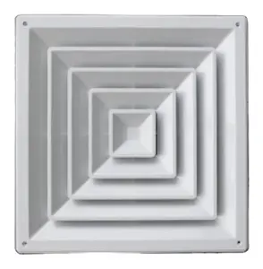 High Quality 4 Way Supply Air Diffuser Abs Ceiling Square Air Diffuser For HVAC Ventilation