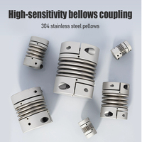 Accouplement à soufflet en aluminium série HLTNC LB, couple élevé pour moteur pas à pas, servomoteur, vis à billes, machines d'impression CNC
