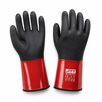Sarung Tangan PVC Tahan Bahan Kimia, Tahan Aus & Anti-Selip, Tahan Air, Bebas Bubuk, untuk Bekerja
