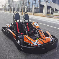 Kart électrique commercial biplace pour adultes, voiture de course à quatre roues pour parents et enfants, batterie au lithium, 60 km/h, frein à disque hydraulique