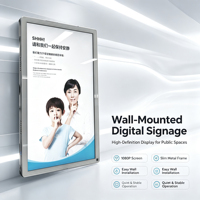 Layar LCD Informasi Media Elevator 18,5 inci, Digital Signage Dinding untuk Publikasi Iklan