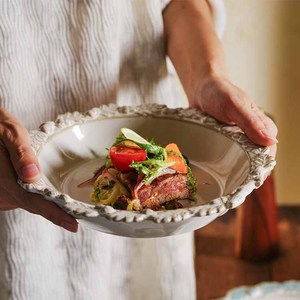 Assiette de <span class=keywords><strong>cuisine</strong></span> occidentale <span class=keywords><strong>française</strong></span> salade de pâtes <span class=keywords><strong>plat</strong></span> de dessert de fruits assiette à salade en céramique petit déjeuner assiette à steak <span class=keywords><strong>plat</strong></span> de restaurant - Product Image 2