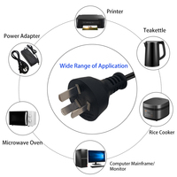 Cable de Alimentación de CA con Enchufe Argentino Estándar AR de 3 Pines a IEC C13 Hembra, Longitud Personalizada, Directo de Fábrica, para Computadora