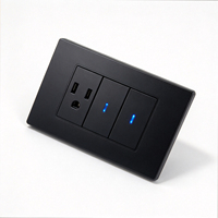 Interrupteur mural intelligent KLASS WiFi Zigbee Google Alexa 1GANG 2WAY PC 250V certifié CE