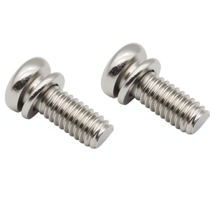 Tornillo Phillips de Cabeza Redonda de Acero Inoxidable 304 con Arandela, Rosca Completa Métrica, para Uso en Construcción - Product Image 2