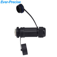 Connecteur Ethernet RJ45 étanche M25 avec presse-étoupe M25 et 2 couvercles, adapté pour prise RJ45 à gaine