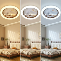 Ventilateur de plafond décoratif à LED facile à installer, design zen créatif, montage en surface, idéal pour les projets de rénovation de maisons neuves